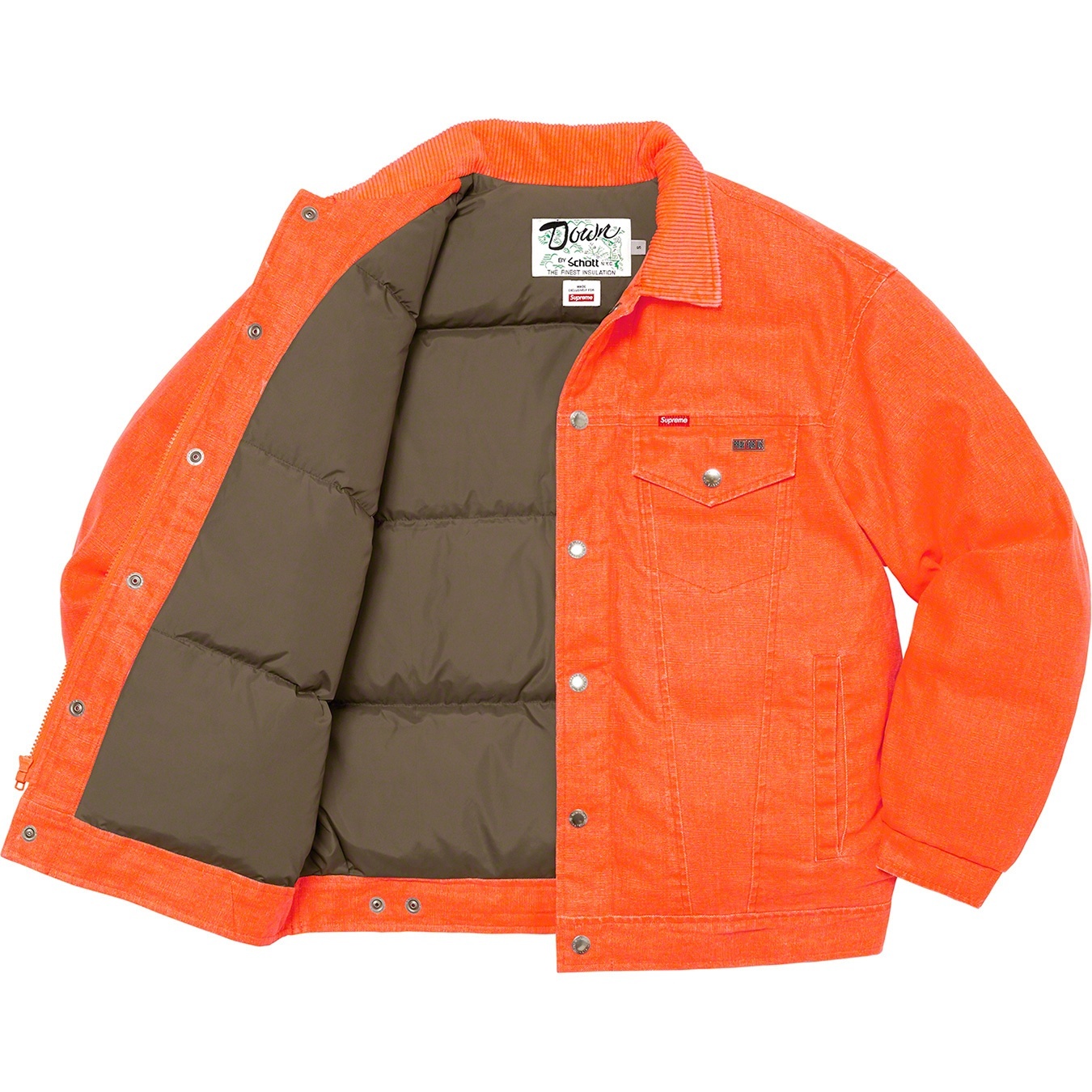 Supreme®/Schott® Canvas Down Trucker Jacket view 2